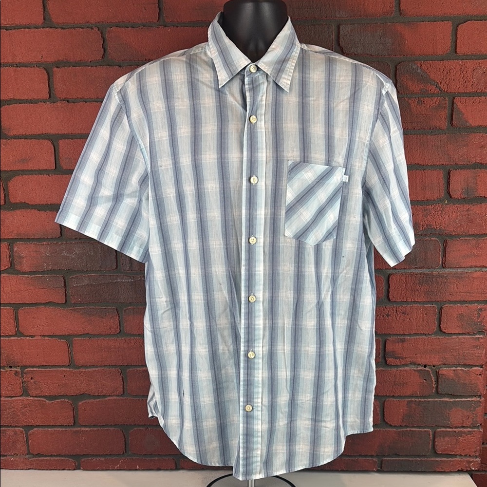 Timberland Shirt Mens Large Plaid Button Down